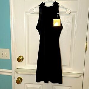 Missguided Black Velvet Dress